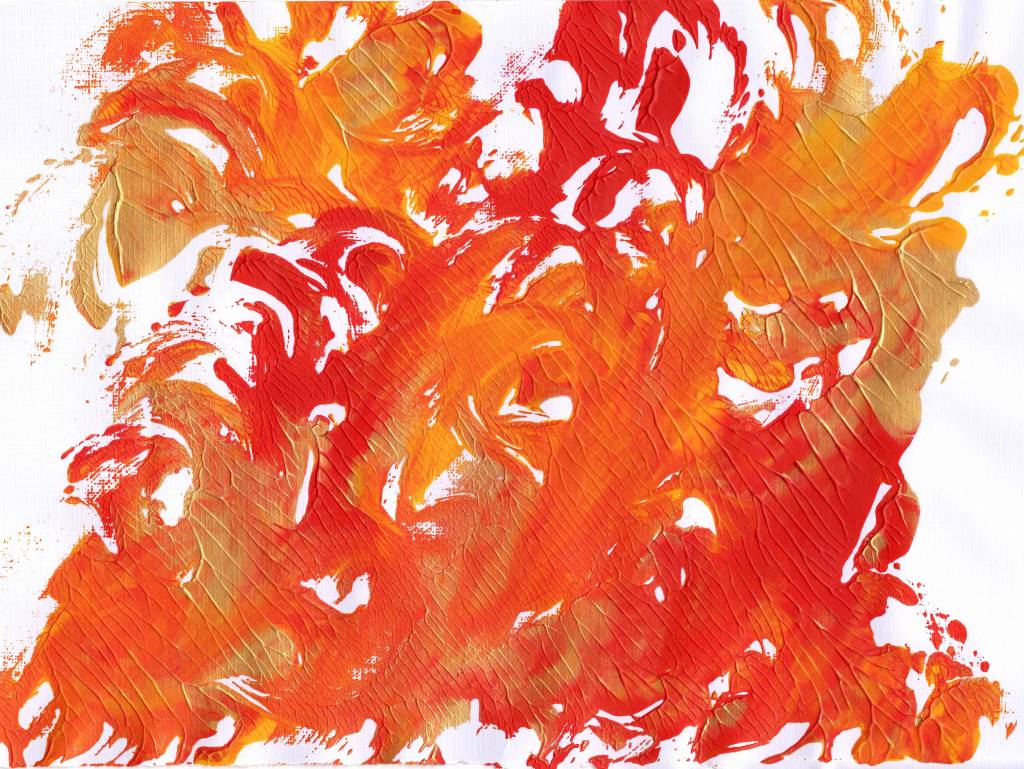 Existence by Shé, 9"x12" acrylic on canvas paper, 2022