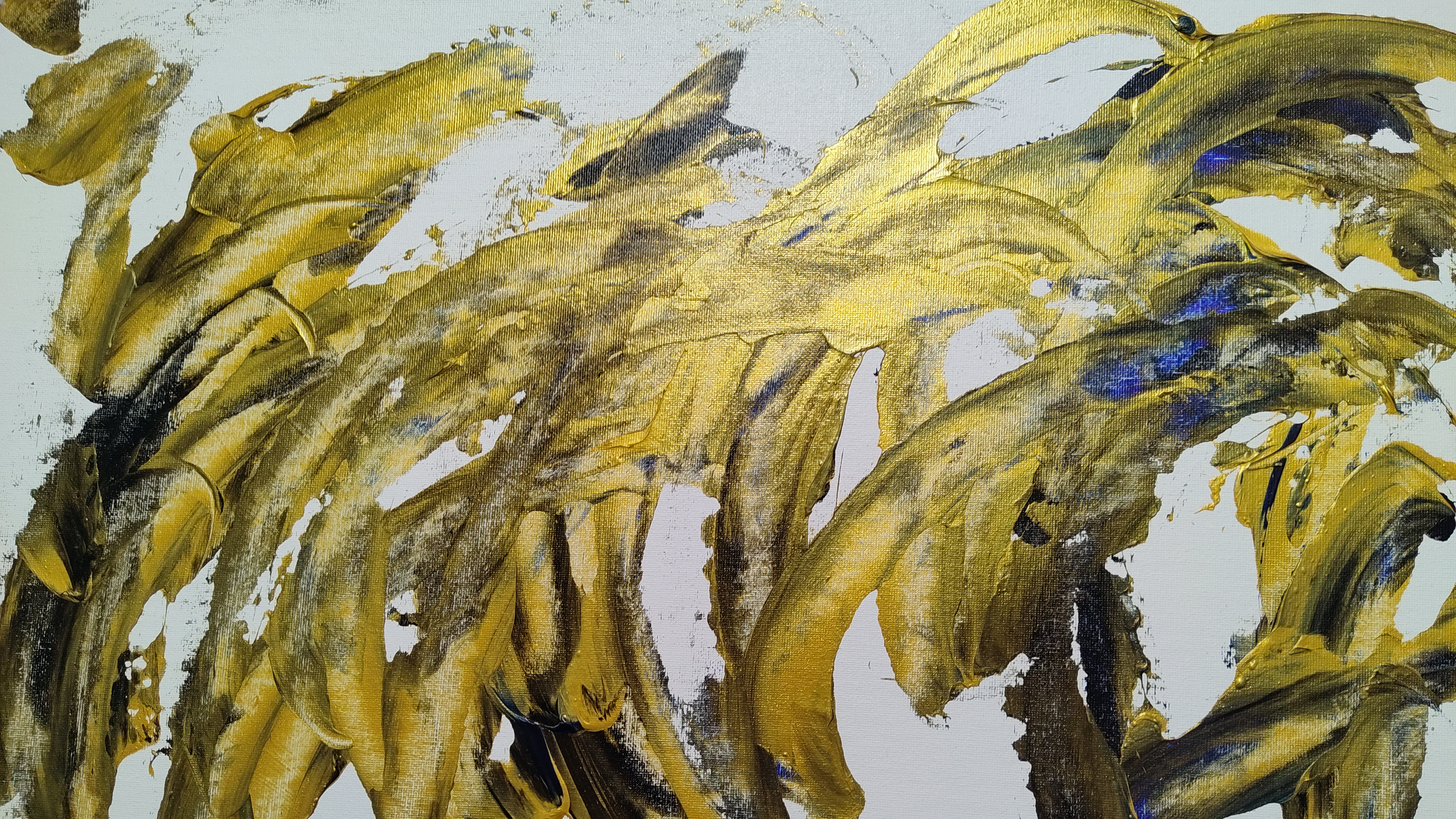 "Golden Years" by Shé, 18" x 24" acrylic on canvas board, 2021