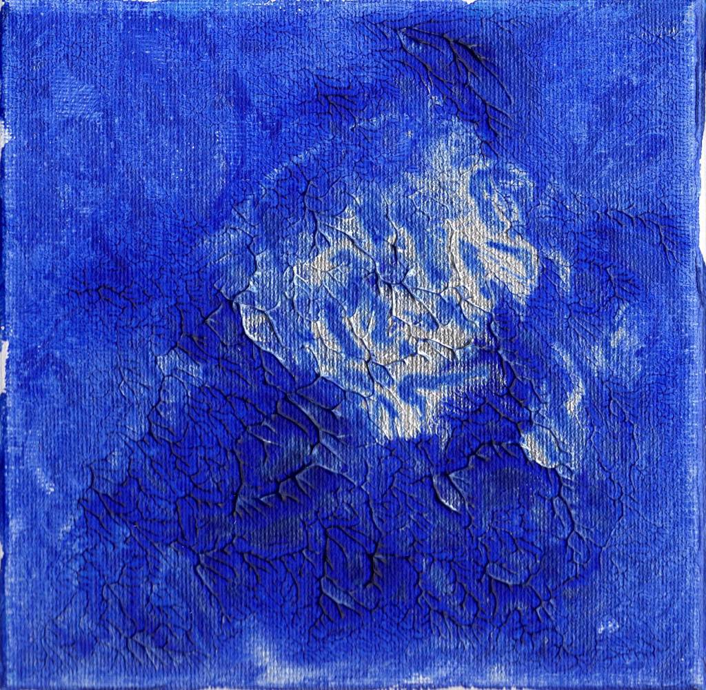 "Wahine Pool" by Shé, 6" x 6" acrylic on canvas, 2022