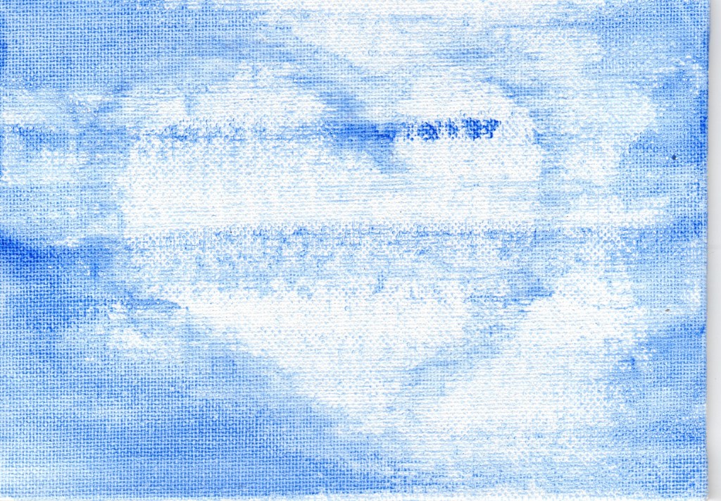 "Aloha Heart" by Shé, 8" x 8" acrylic on canvas board, 2020