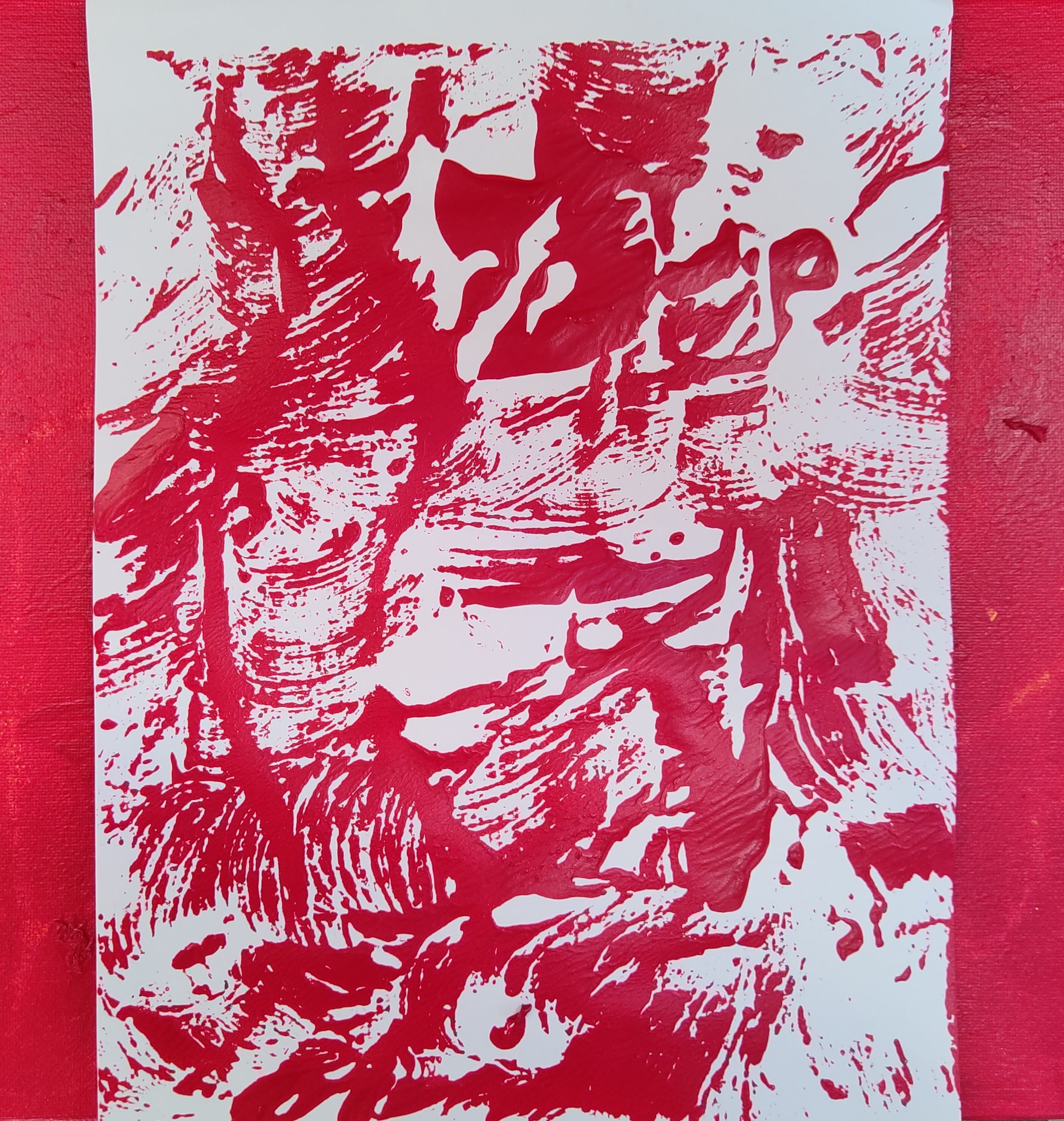 "Sex" by Shé, 9" x 12" housepaint on paper, 2023