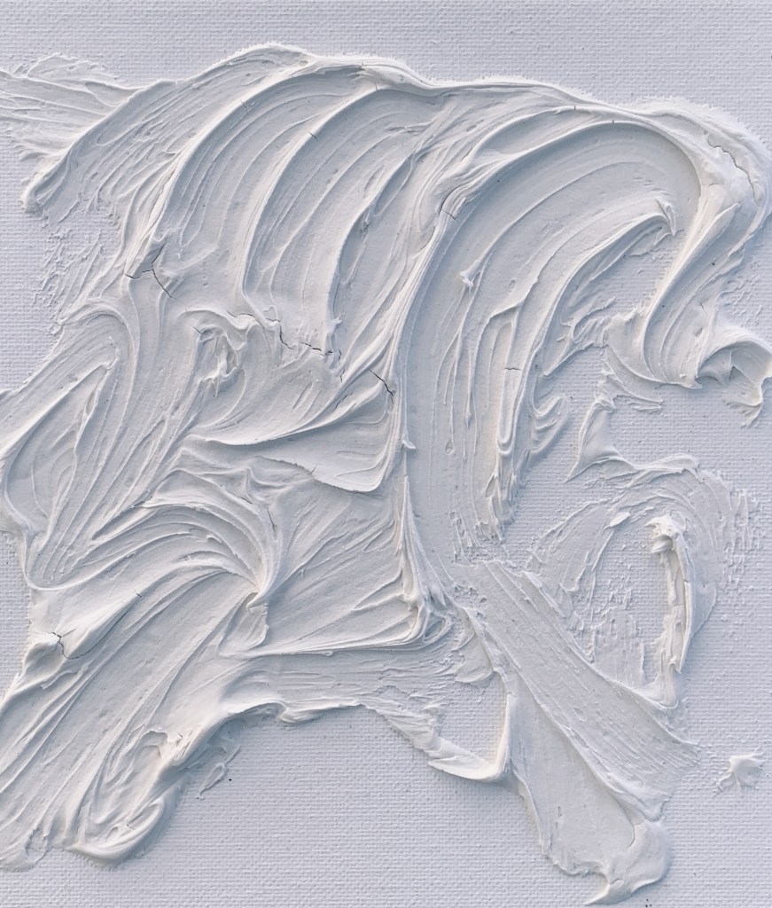 "Trust" 8" x 8" gesso on canvas board, 2022