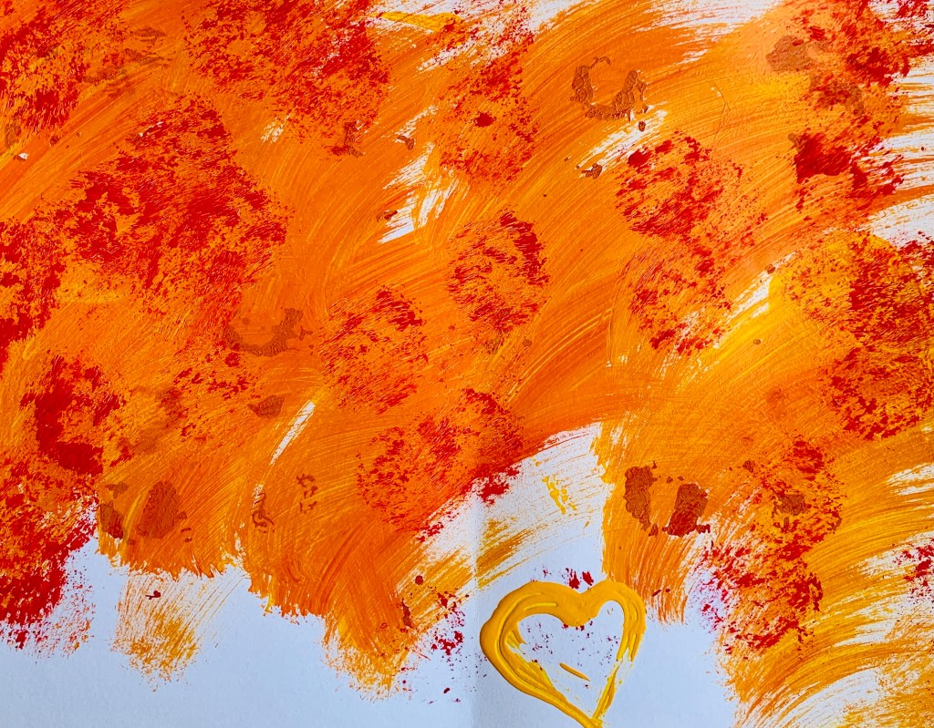 "Don't Give Up," 10" x 7" acrylic on paper, 2026